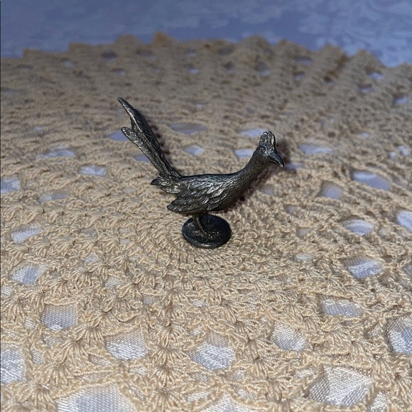 Vintage 1984 Handcrafted  Pewter Silver Animal Figurine Set.  Qty. (5) - Picture 3 of 7